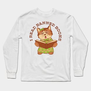 I Read Banned Books Kitten Long Sleeve T-Shirt